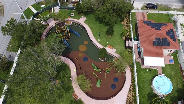 Aerial view of the new Fairlawn Community Park 
