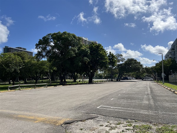 Legion Park Parking Lot Photo Before Renovation