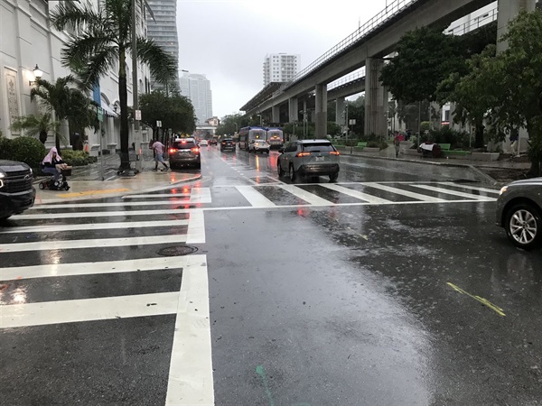 Photo of nearly completed Mary Brickell Street (Roadway and Drainage Improvements)