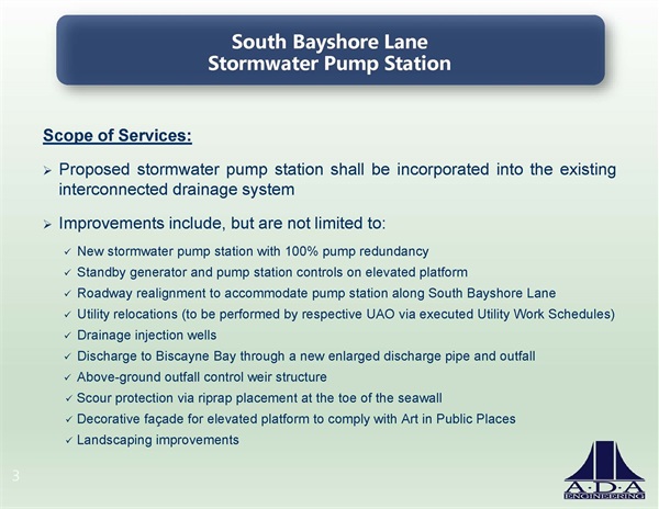 S. Bayshore Lane Pumpstation Phase II Presentation - Scope of Services