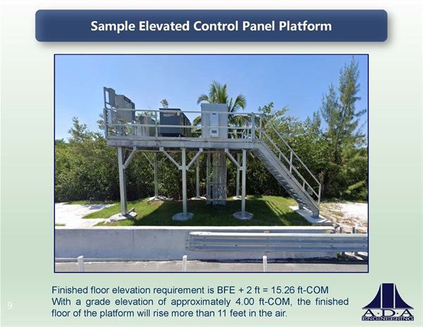 S. Bayshore Lane Pumpstation Phase II Presentation - Sample Elevated Control Panel Platform Photo